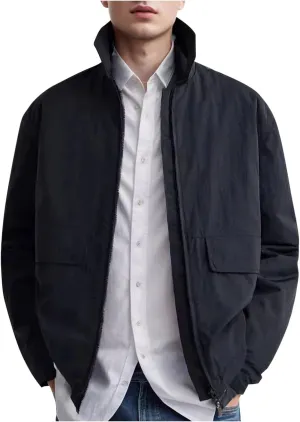 Mens Windbreaker Jackets Lightweight Fashion Zip Up Jacket Casual Men's Varsity Jackets Mens Bomber Jacket Coat
