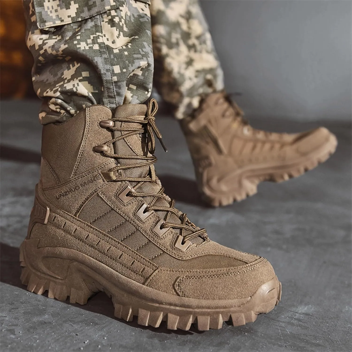 Men's Winter Fashion High Top Thick Sole Lace Up Hiking Shoes and Thick Sports Sneaker Organizers and Storage Men