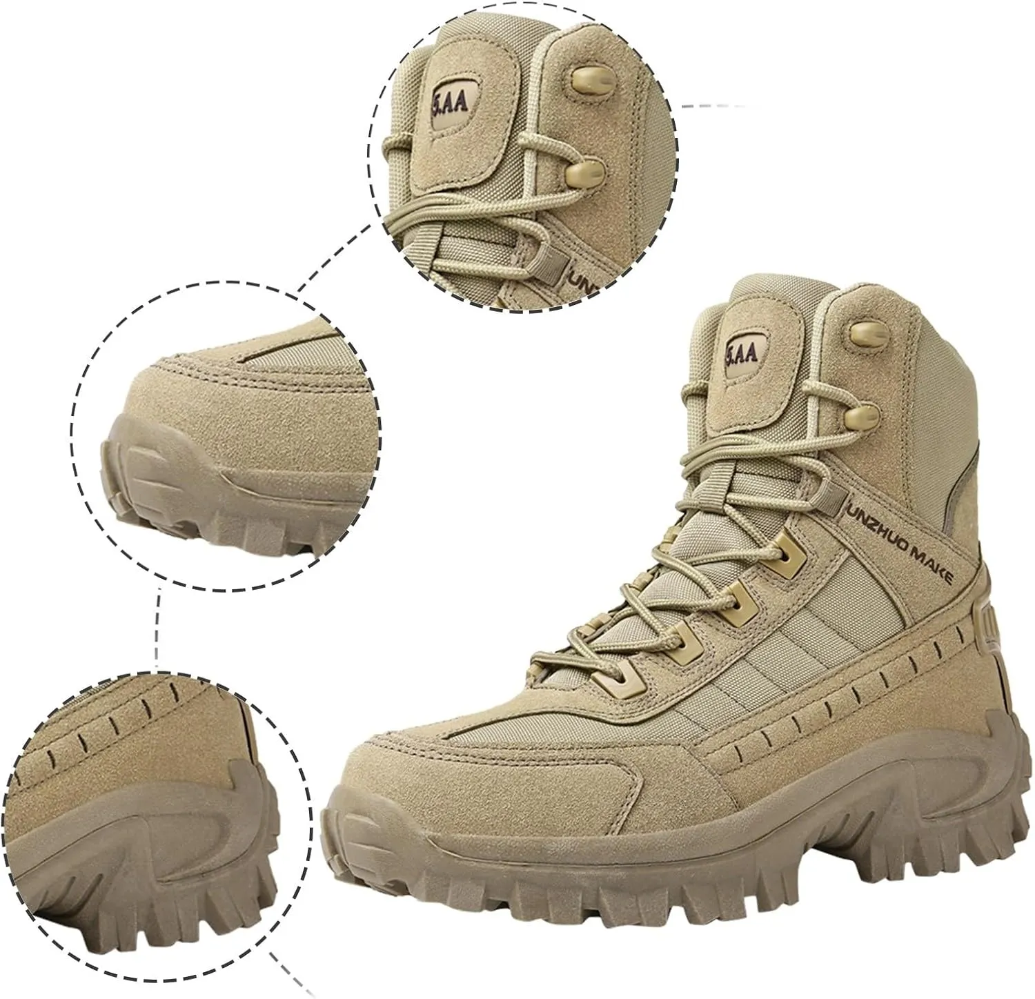 Men's Winter Fashion High Top Thick Sole Lace Up Hiking Shoes and Thick Sports Sneaker Organizers and Storage Men