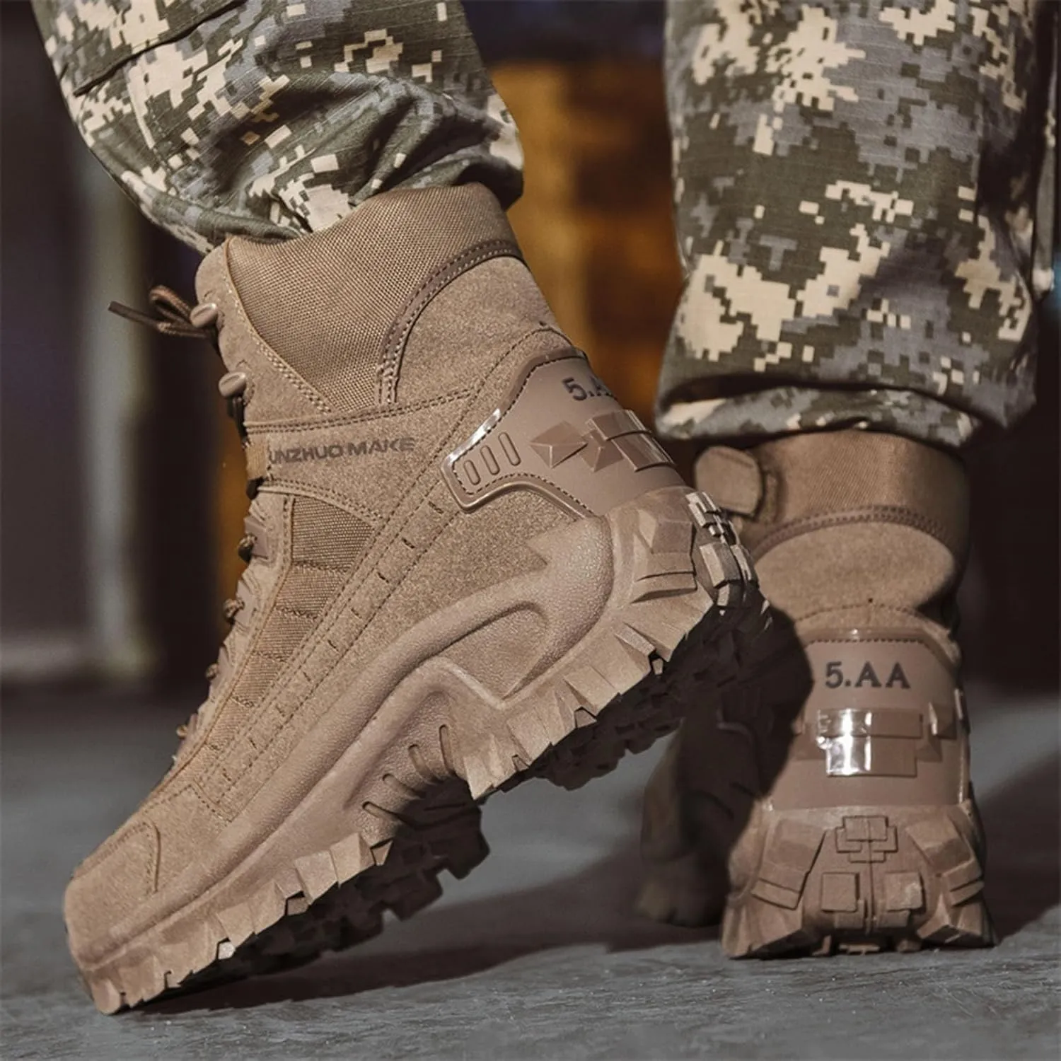 Men's Winter Fashion High Top Thick Sole Lace Up Hiking Shoes and Thick Sports Sneaker Organizers and Storage Men