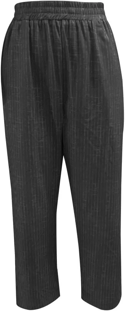 Miyaomn Women's Linen Capris Summer Casual Cropped Pants Straight Leg Lounge Trousers 2025 Travel Beach Outfits with Pockets