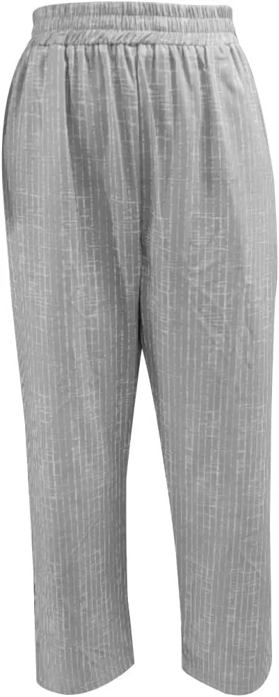 Miyaomn Women's Linen Capris Summer Casual Cropped Pants Straight Leg Lounge Trousers 2025 Travel Beach Outfits with Pockets