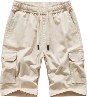 Muscularfit Cotton Gym Shorts for Men 2023 Casual Drawstring Elastic Waist Camouflage Cargo Shorts Summer Work Linen Short