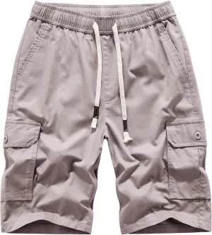 Muscularfit Cotton Gym Shorts for Men 2023 Casual Drawstring Elastic Waist Camouflage Cargo Shorts Summer Work Linen Short