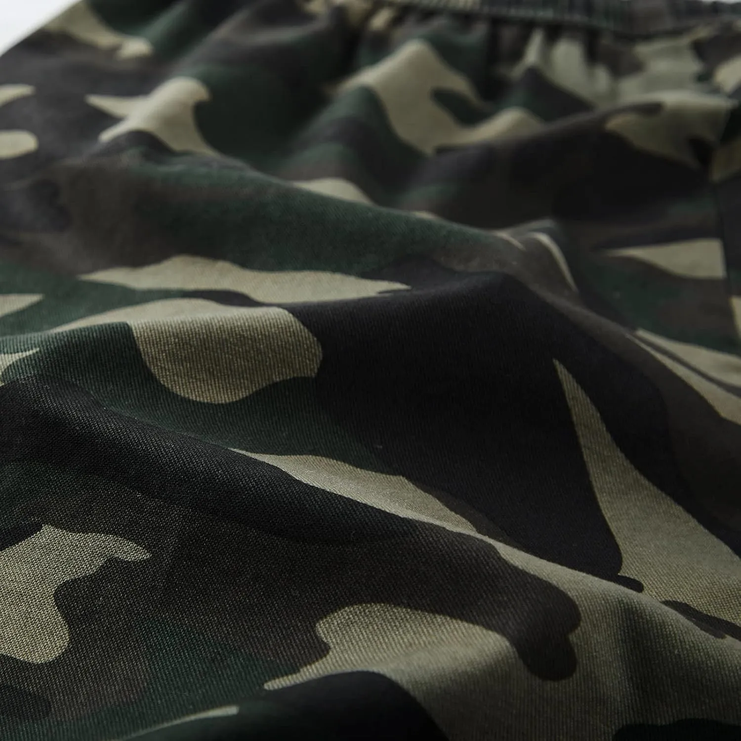 Muscularfit Cotton Gym Shorts for Men 2023 Casual Drawstring Elastic Waist Camouflage Cargo Shorts Summer Work Linen Short