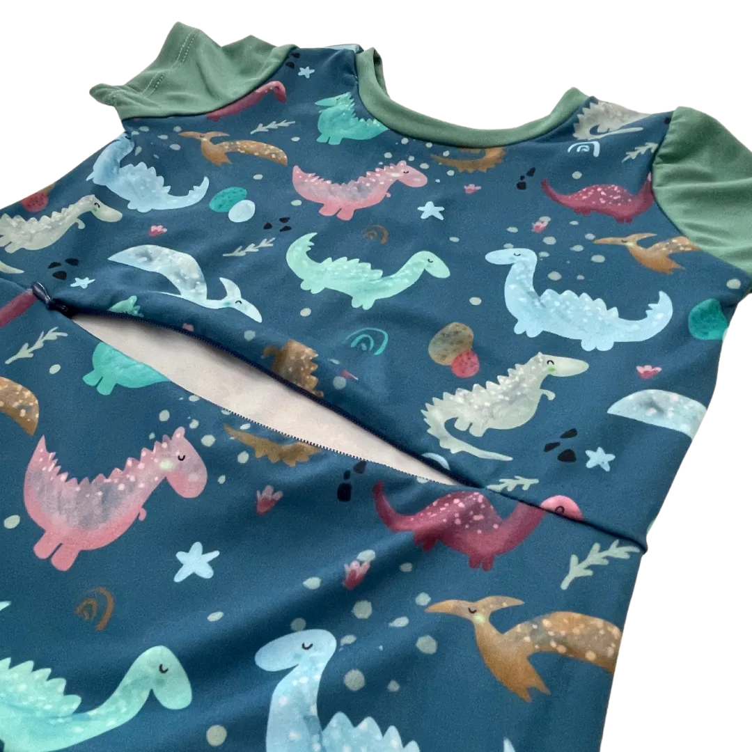 Navy Dinos with G-Tube Access