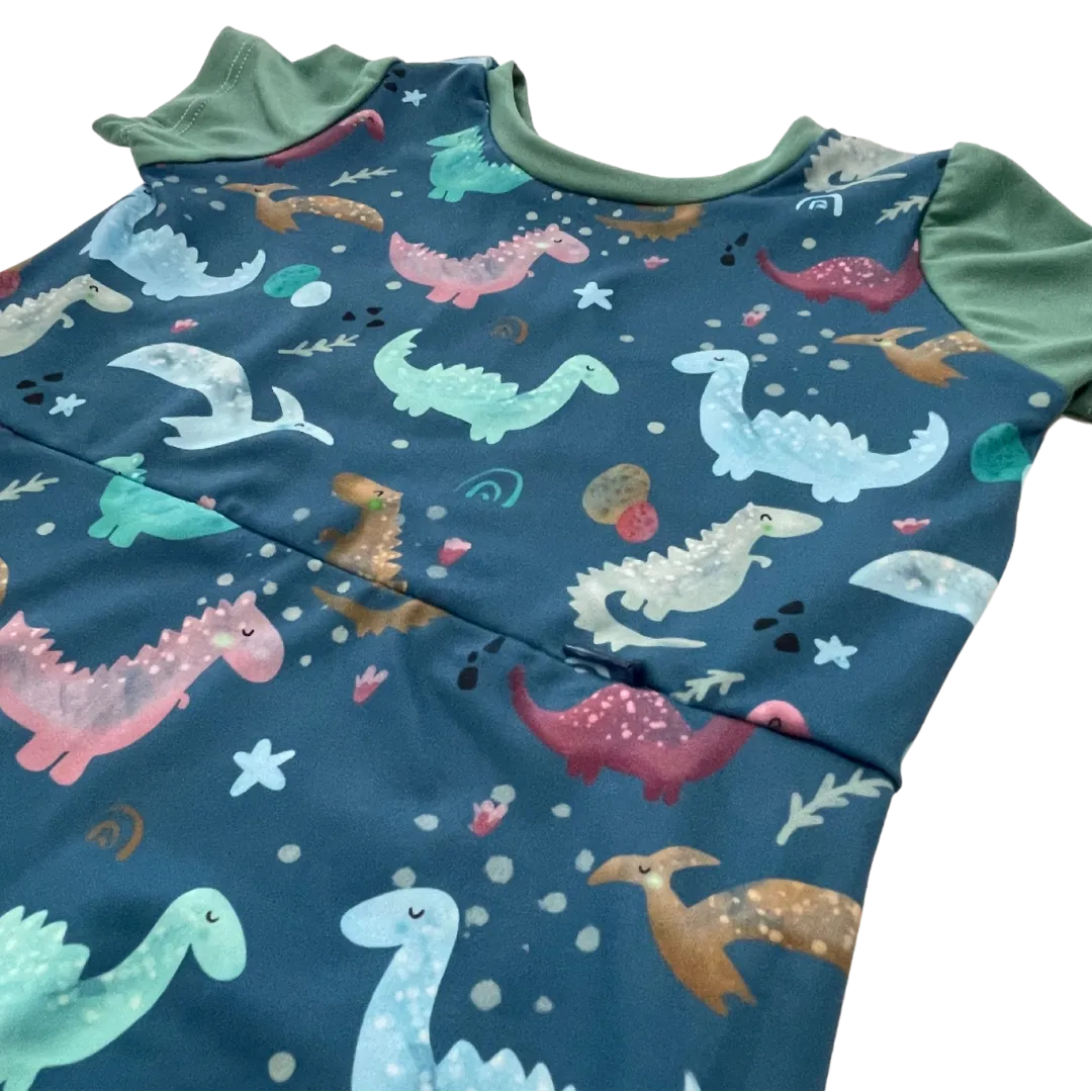 Navy Dinos with G-Tube Access
