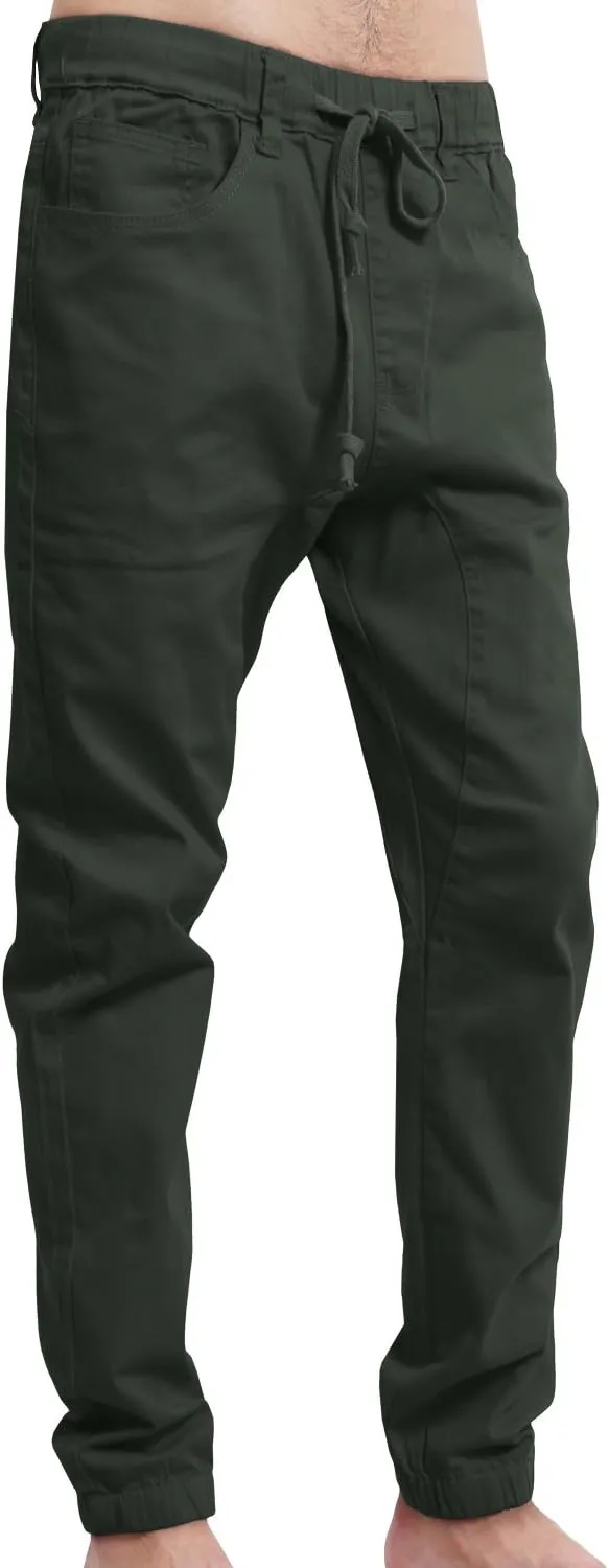 NE PEOPLE Mens Lightweight Casual Comfy Harem Slim Fit Adjustable Jogger Pants Joggers (S-5XL)