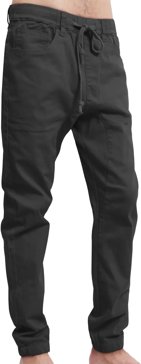 NE PEOPLE Mens Lightweight Casual Comfy Harem Slim Fit Adjustable Jogger Pants Joggers (S-5XL)