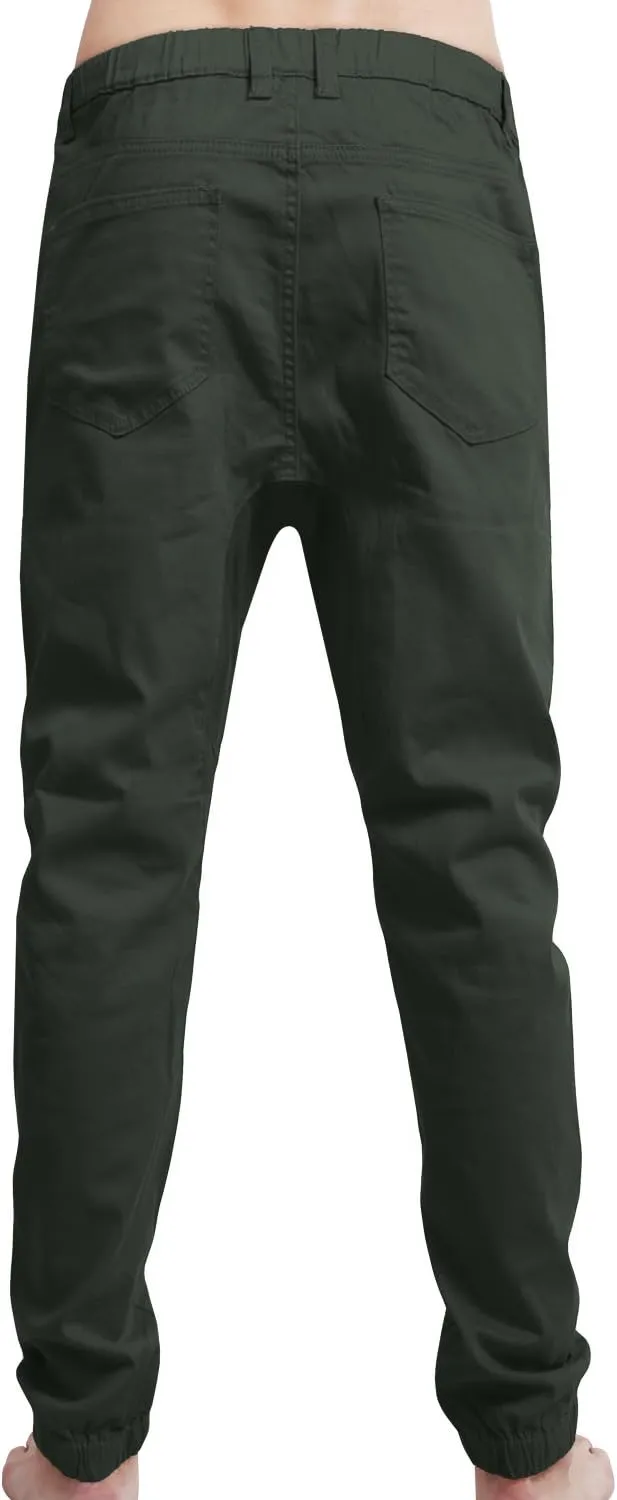 NE PEOPLE Mens Lightweight Casual Comfy Harem Slim Fit Adjustable Jogger Pants Joggers (S-5XL)