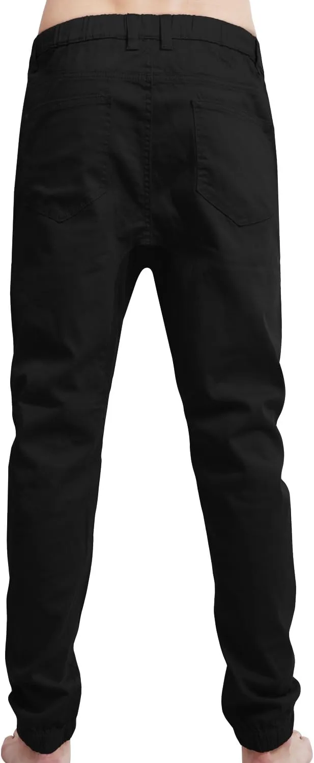 NE PEOPLE Mens Lightweight Casual Comfy Harem Slim Fit Adjustable Jogger Pants Joggers (S-5XL)