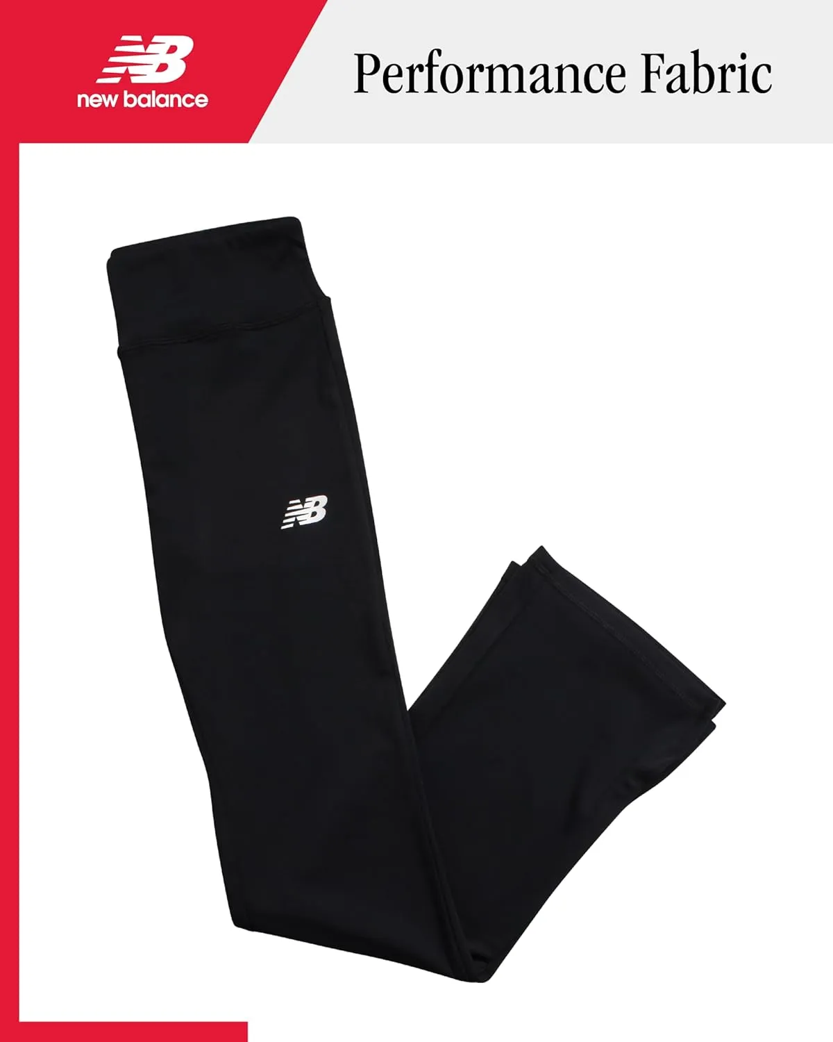 New Balance Girls' Leggings - Bootcut Bell Bottom Flare Leggings - Yoga Pants for Girls: High Waisted, Non-See Through (7-16)