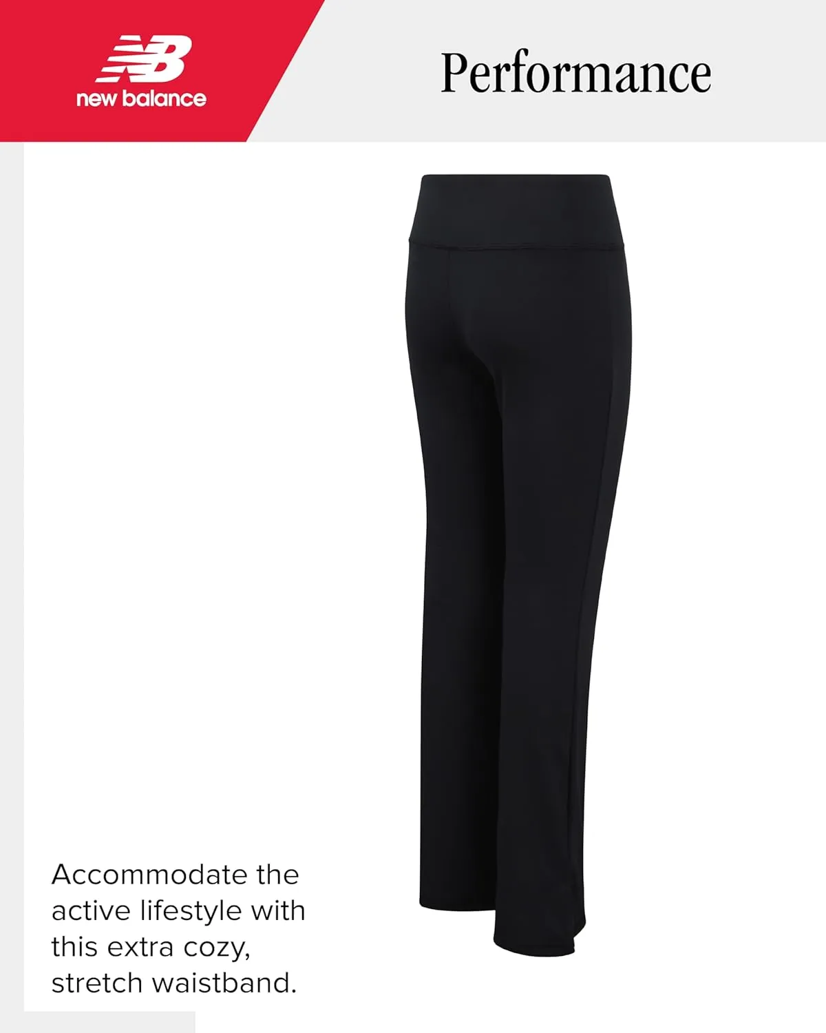 New Balance Girls' Leggings - Bootcut Bell Bottom Flare Leggings - Yoga Pants for Girls: High Waisted, Non-See Through (7-16)