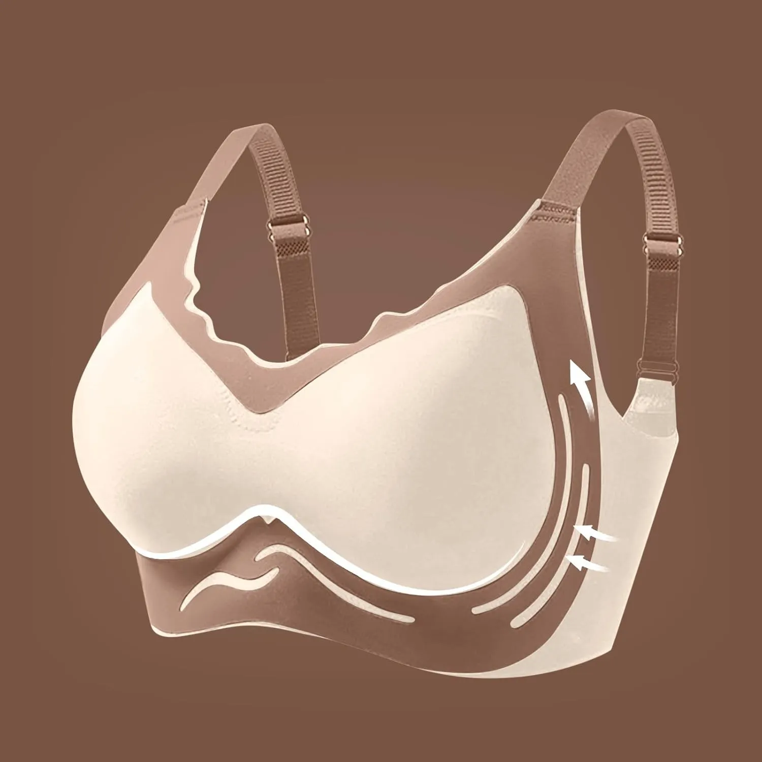 No Steel Ring,Lifting Gather Bras for Older Women Plus Anti Sagging Breasts with Lift Bra Push Up Breathable Sports Bras