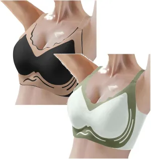No Steel Ring,Lifting Gather Bras for Older Women Plus Anti Sagging Breasts with Lift Bra Push Up Breathable Sports Bras