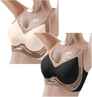 No Steel Ring,Lifting Gather Bras for Older Women Plus Anti Sagging Breasts with Lift Bra Push Up Breathable Sports Bras