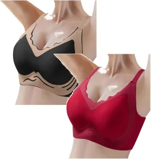 No Steel Ring,Lifting Gather Bras for Older Women Plus Anti Sagging Breasts with Lift Bra Push Up Breathable Sports Bras