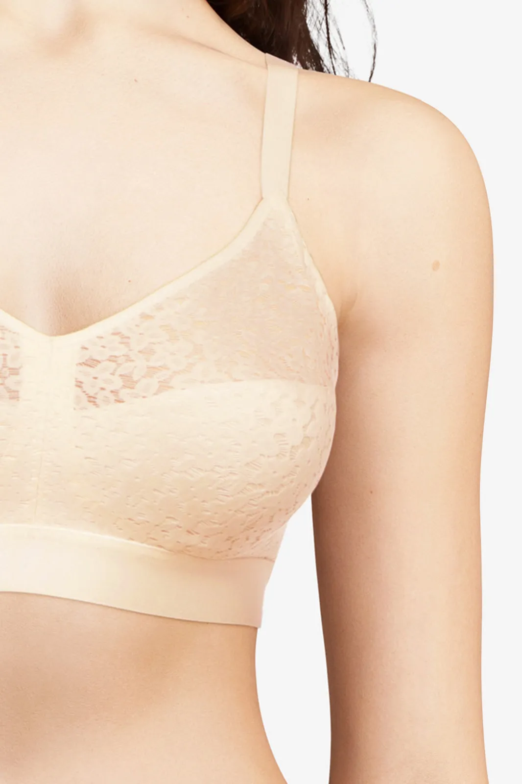 Norah Wireless Support Bra - Pearl