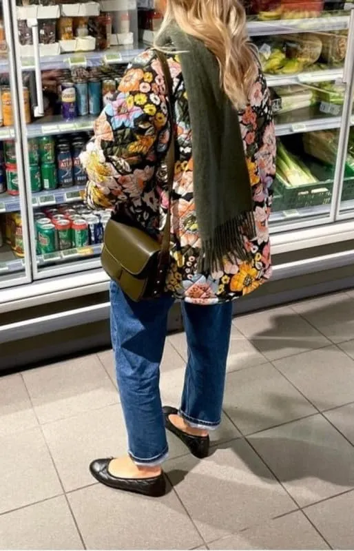 NUFIWI Women Floral Print Cropped Quilted Jacket Cardigan Vintage Open Front Padded Puffler Coat Lightweight Casual Outwear