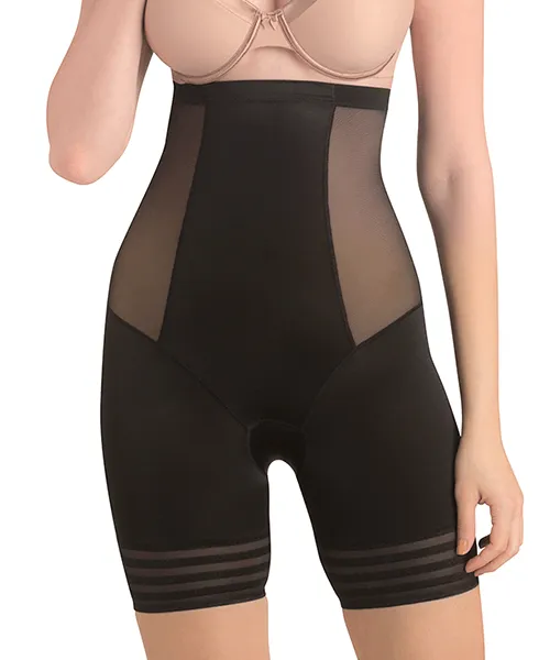 Omtex Coral High Waist and Short Thigh Shaper | Black | KIBI Sports