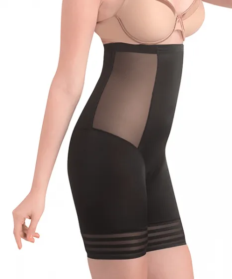 Omtex Coral High Waist and Short Thigh Shaper | Black | KIBI Sports