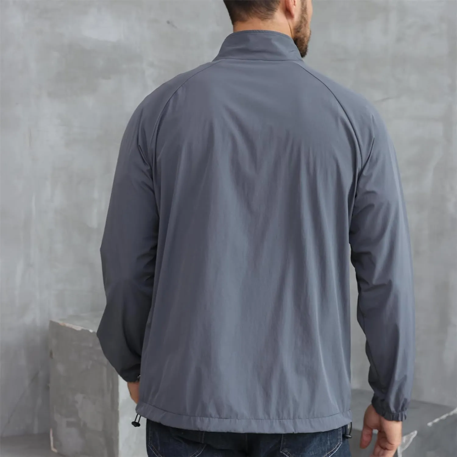 Opomelo Men's Athletic Quarter Zip Pullover Golf Hiking Running Lightweight Jacket Workout Sweatshirt With Pocket