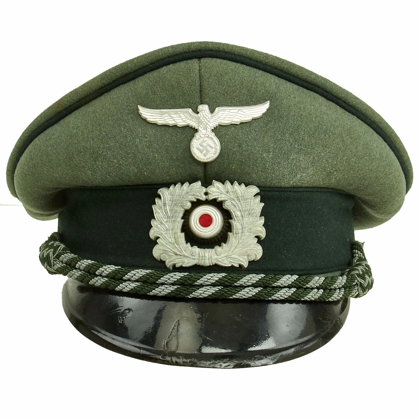 Original German WWII Named Customs Officer Visor Cap by A. F. Cziasto