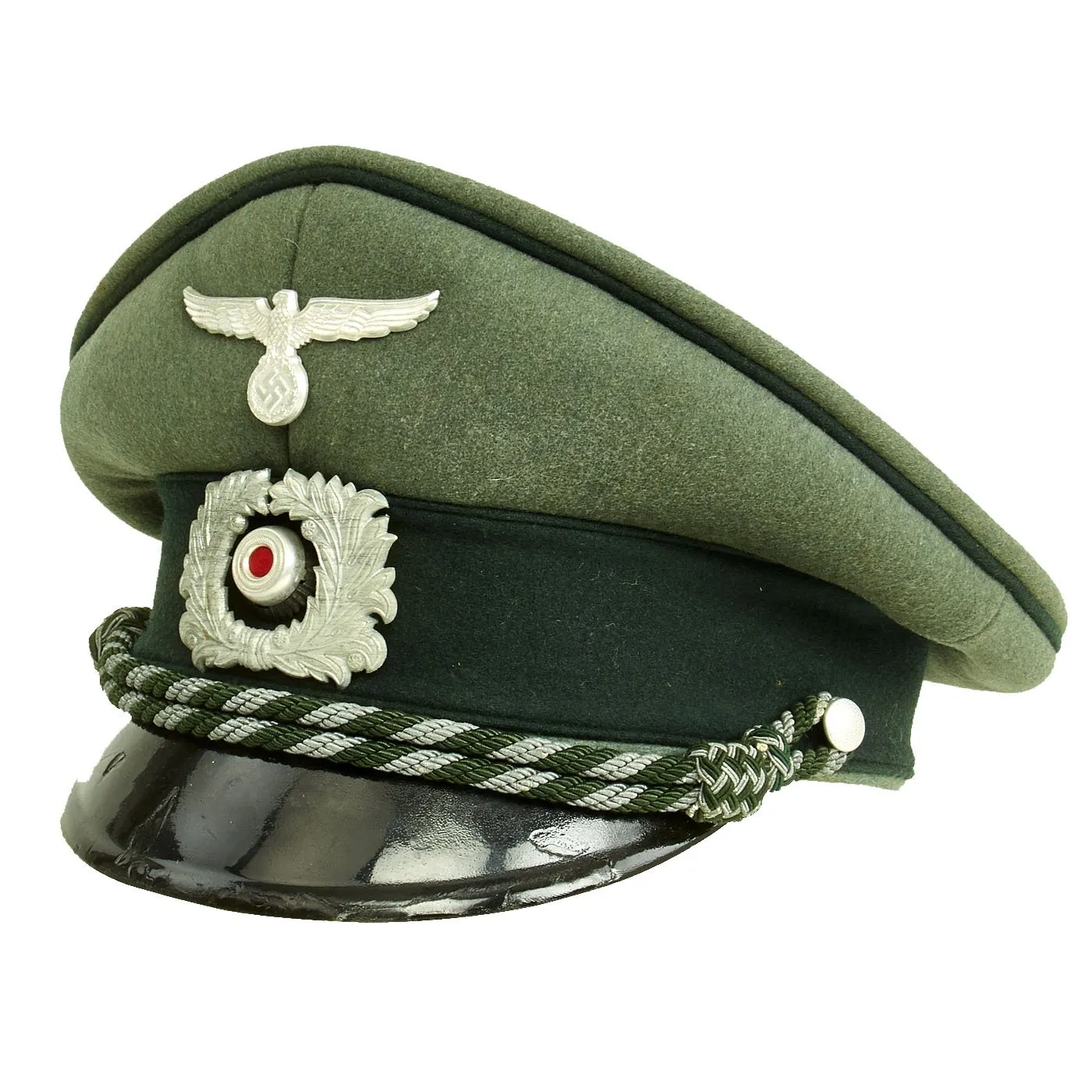 Original German WWII Named Customs Officer Visor Cap by A. F. Cziasto