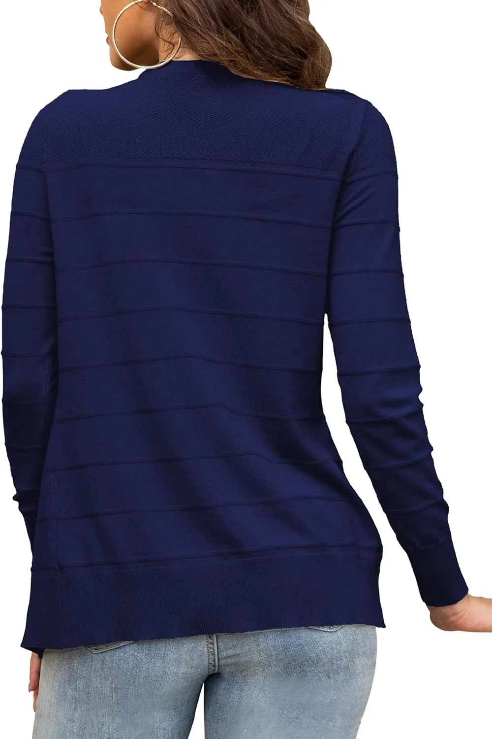 Othyroce Women's Cardigan V Neck Button Down Long Sleeve Knit Open Front Sweater Cropped Cardigans