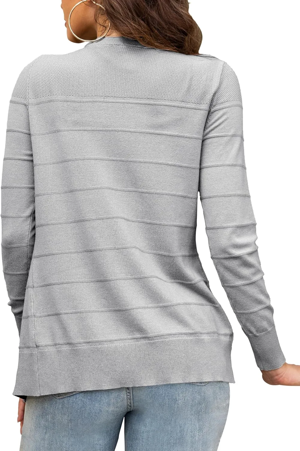 Othyroce Women's Cardigan V Neck Button Down Long Sleeve Knit Open Front Sweater Cropped Cardigans