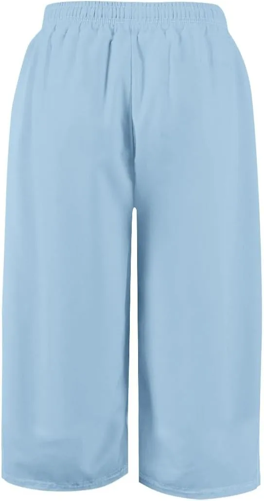 Oversized Casual Pants for Girls Plain Baggy Wide Leg Palazzo Trousers Kids Drawstring Elastic Fall Casual Pants