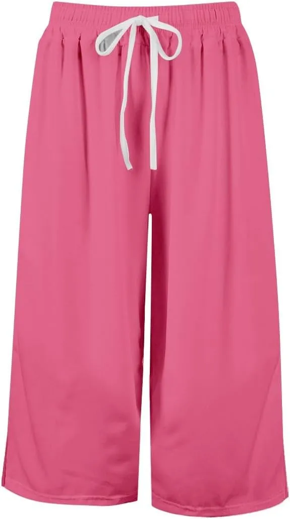 Oversized Casual Pants for Girls Plain Baggy Wide Leg Palazzo Trousers Kids Drawstring Elastic Fall Casual Pants
