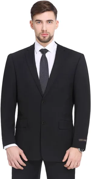 P&L Men's Suit Separates Classic Fit Flat Front Dress Pants & Formal Suit Jacket