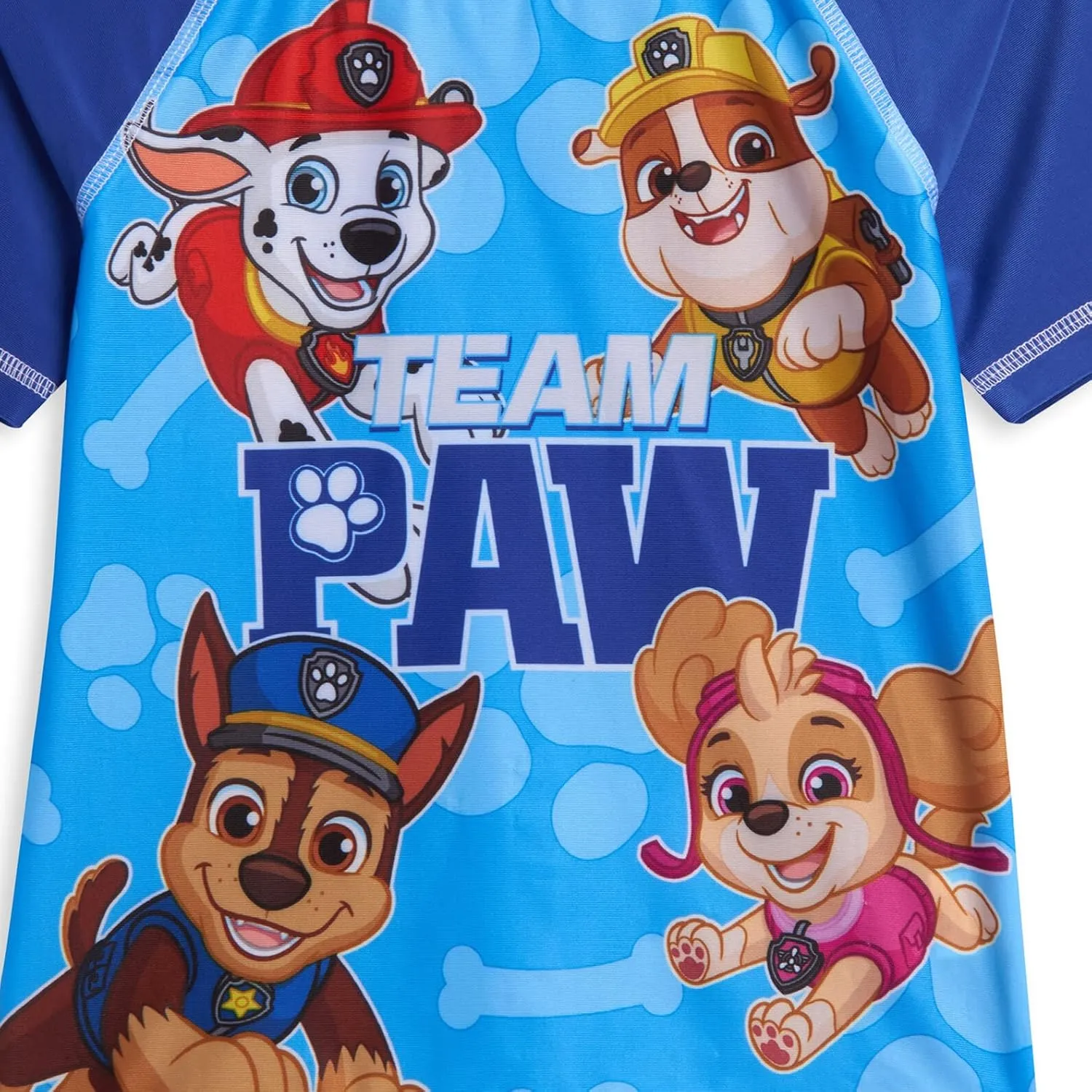 Paw Patrol Rubble Marshall Chase Pullover Rash Guard and Swim Trunks Outfit Set Toddler to Little Kid
