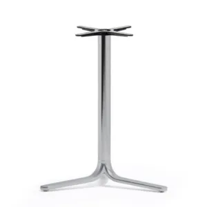 Pedrali Fluxo 5460 3-leg table base polished aluminium H.73 cm.
