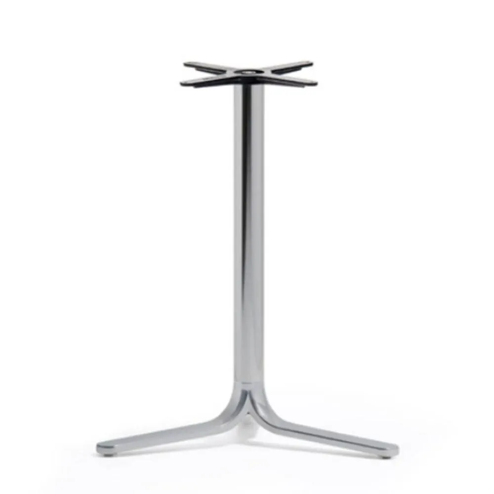 Pedrali Fluxo 5460 3-leg table base polished aluminium H.73 cm.
