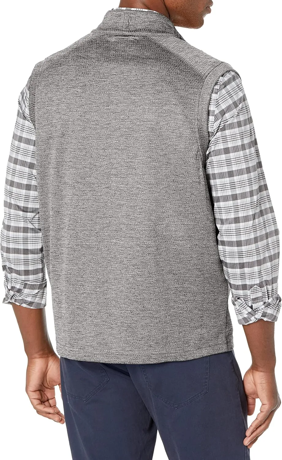 PGA TOUR Men's Textured Fleece Full Zip Vest Base Layer