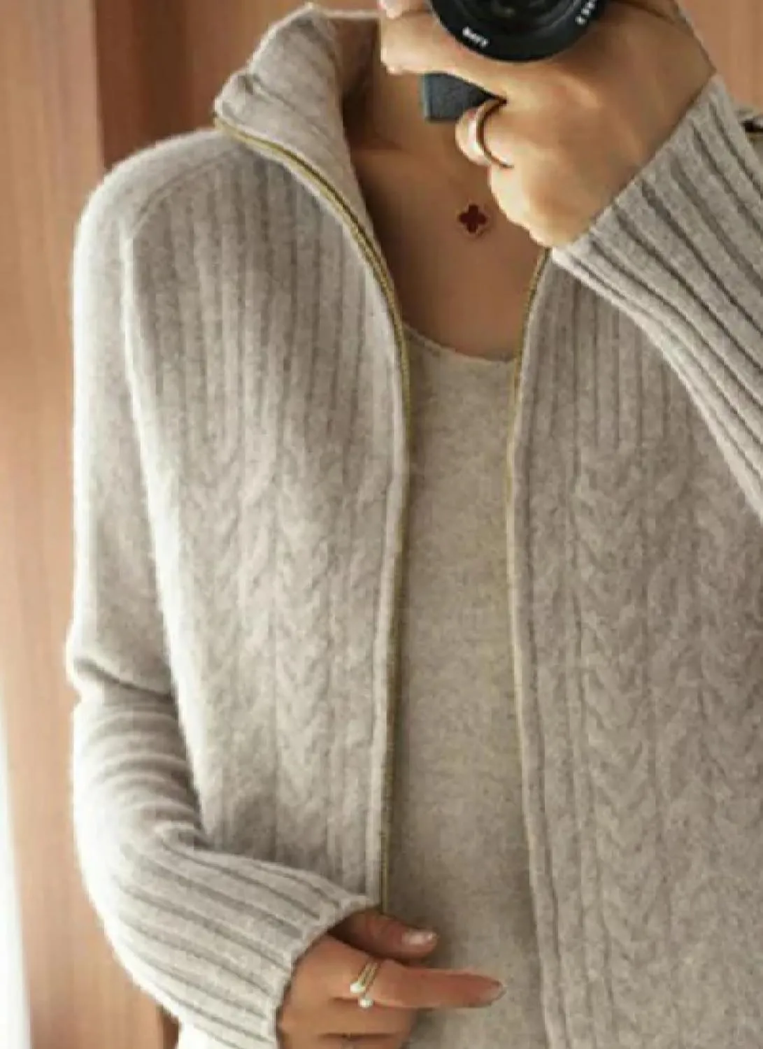 Plain Womens Cardigan Sweater Zip V-Neck Cable Knit Sweaters Fall Fashion Outfits 2024 and Womens Tops