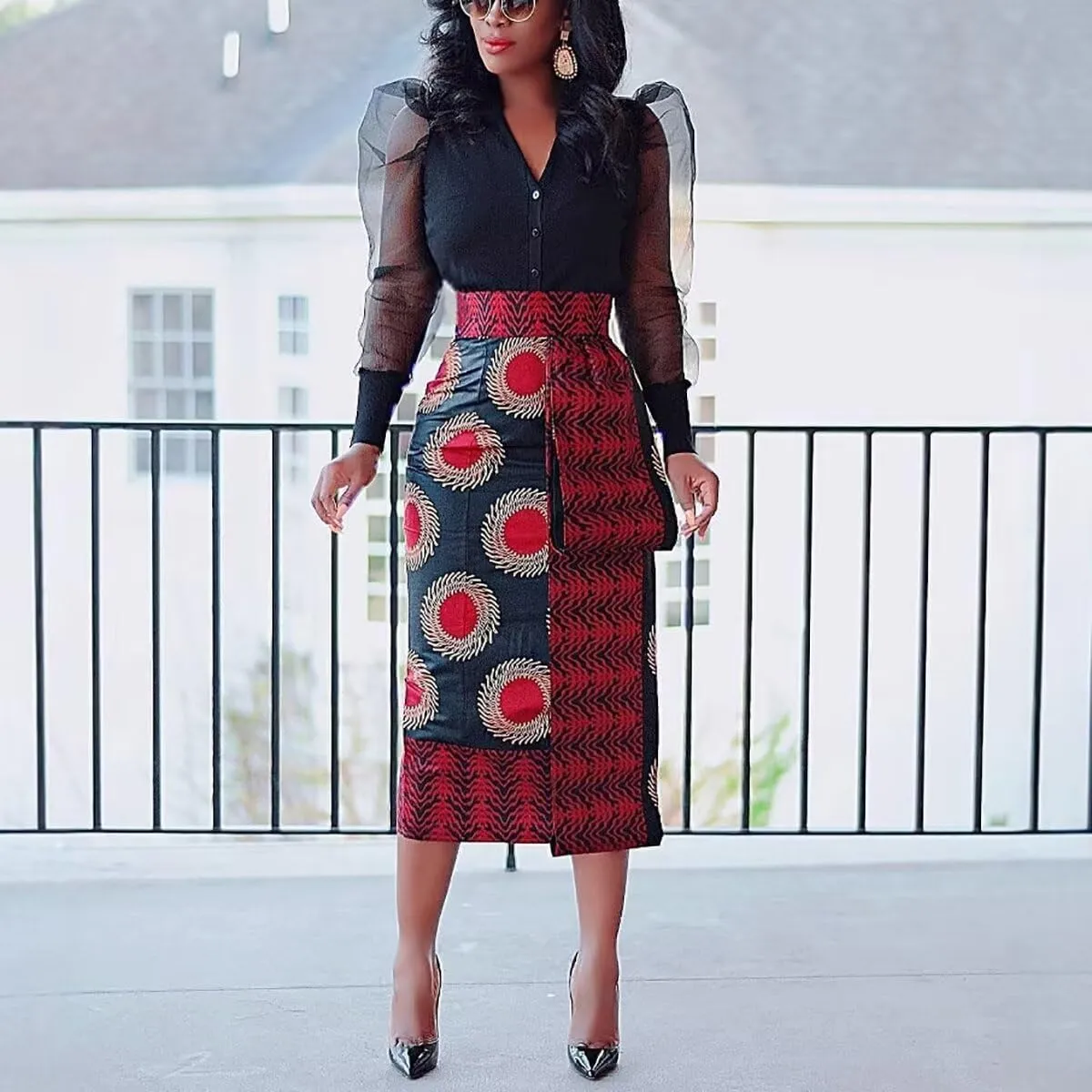 Pleated Skirt for Women Fashion Cartoon Print A-Line Skirt Vintage Skirts