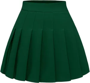 Pleated Skirts for Women Mini High Waist Skater Tennis Skirt A-line Cheerleader Skirt