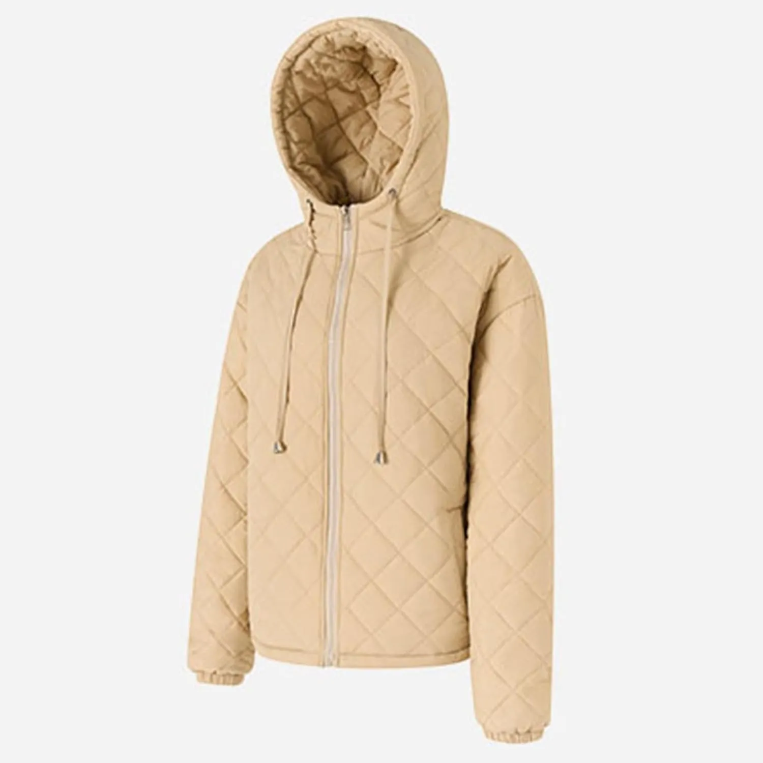 Puffer Jackets for Women Trendy Warm Quilted Winter Coat Girls Casual Zip Up Down Jacket Hooded Lightweight Travel