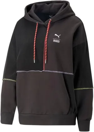PUMA Womens Trp X Hoodie Casual Outerwear Casual Hoodie - Black - Size S