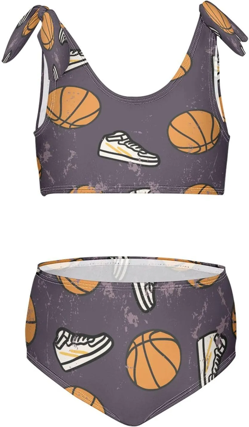 QUGRL Girls Swimsuit Two Piece Swimwear Bathing Suit for Girls Tankini Bikini Set Size 3-12T