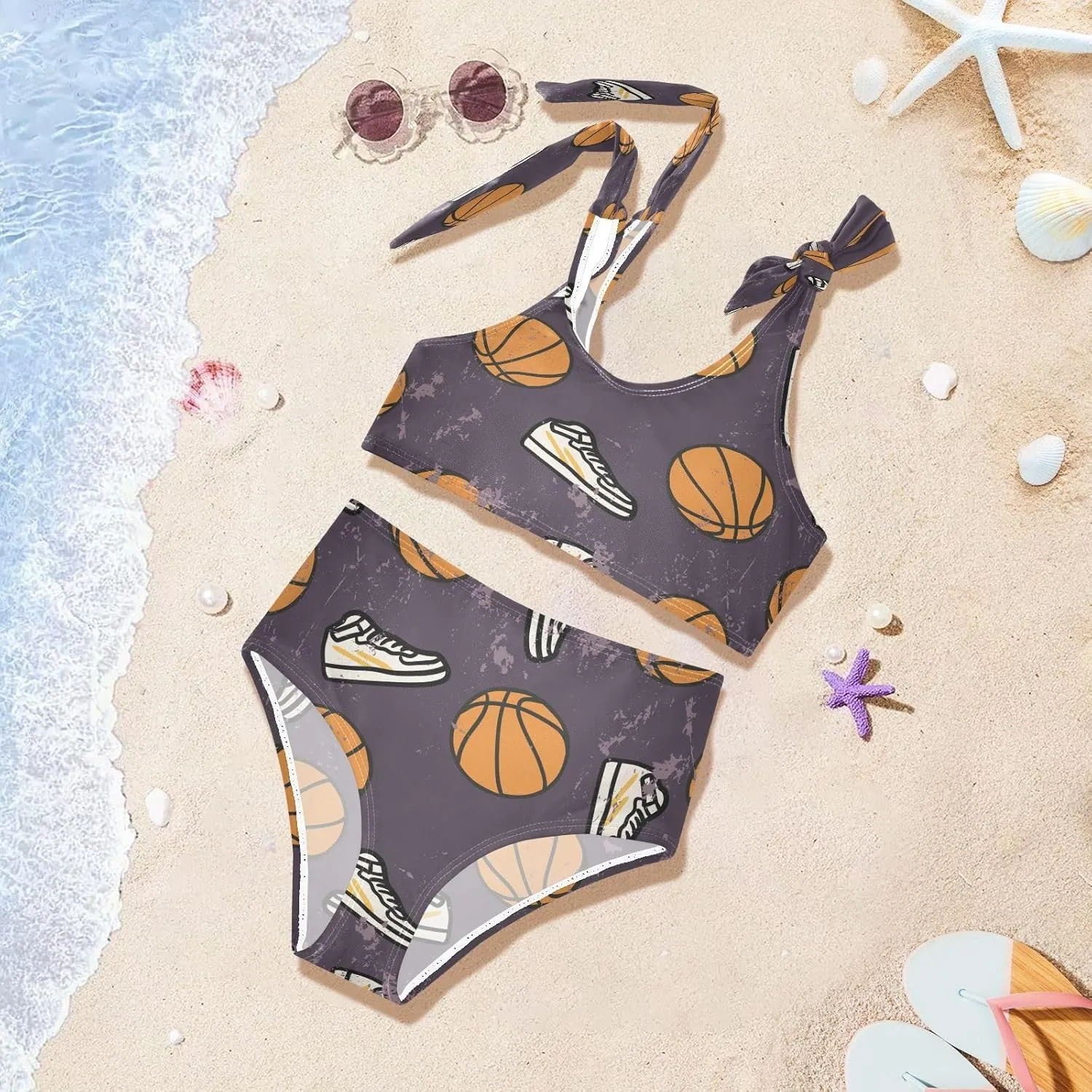 QUGRL Girls Swimsuit Two Piece Swimwear Bathing Suit for Girls Tankini Bikini Set Size 3-12T