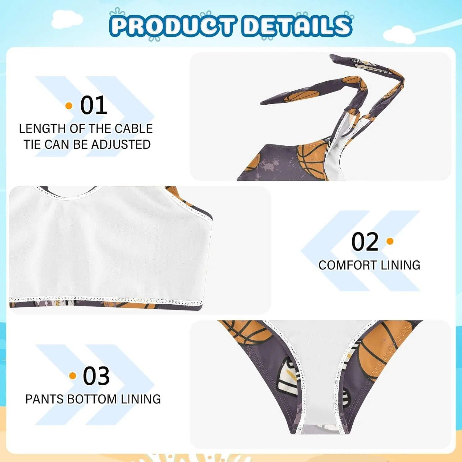 QUGRL Girls Swimsuit Two Piece Swimwear Bathing Suit for Girls Tankini Bikini Set Size 3-12T