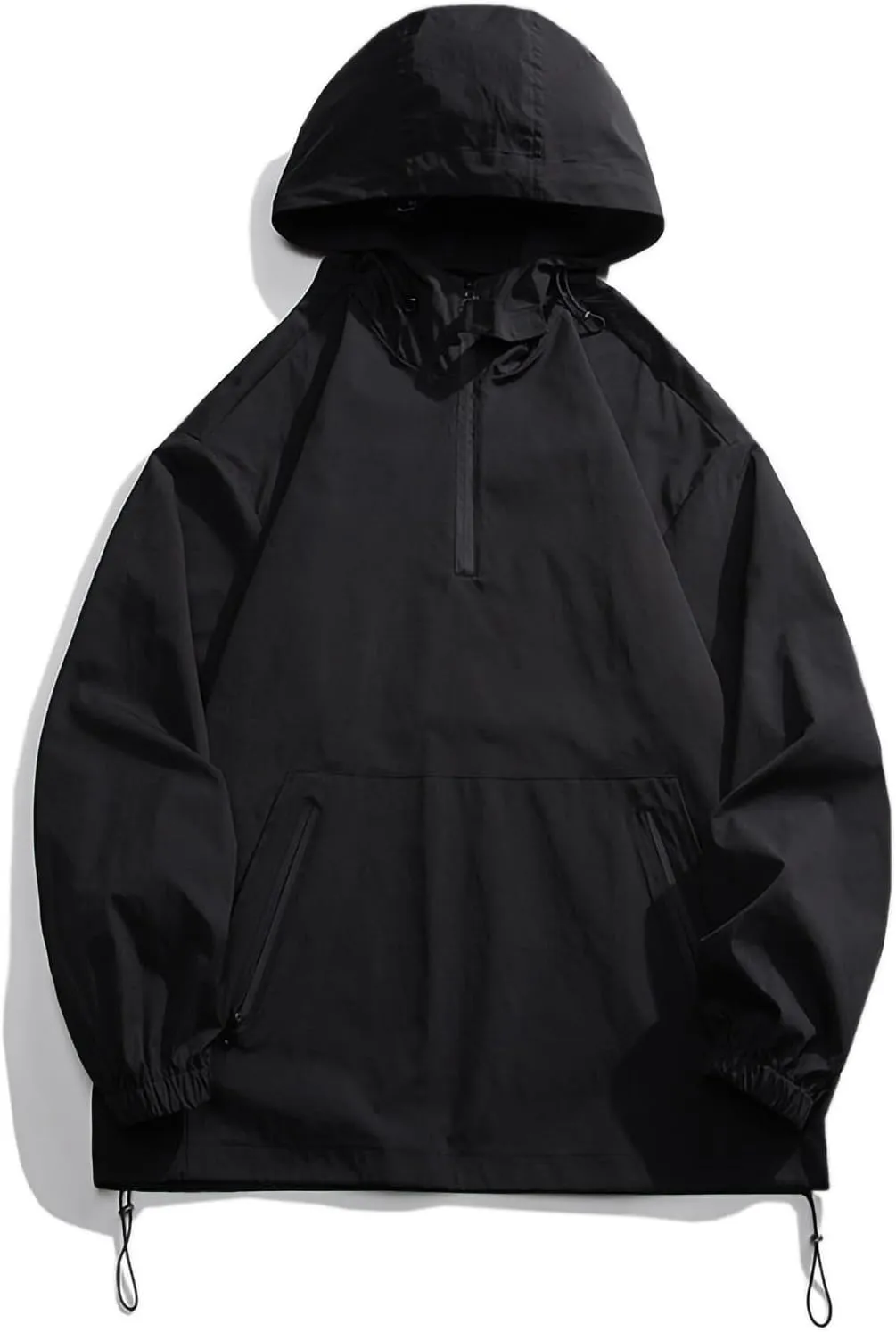 Rain Jacket Men Long Sleeve Outdoor Waterproof Coats Lightweight Windbreaker Jackets Casual Travel Hoodies With Pocket