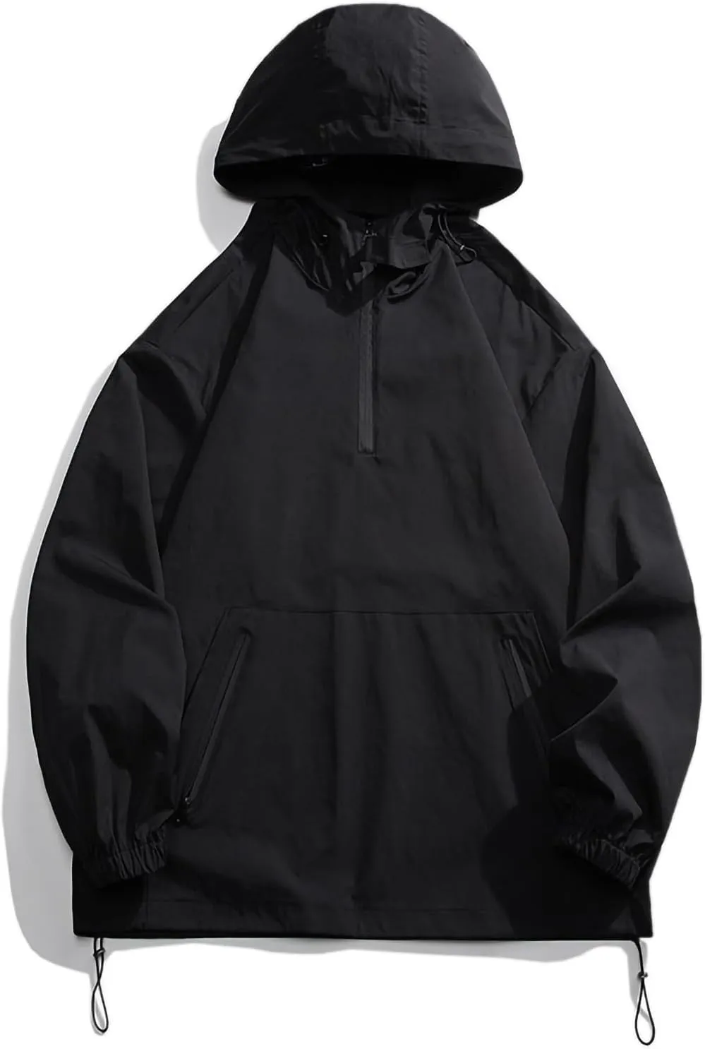 Rain Jacket Men Long Sleeve Outdoor Waterproof Coats Lightweight Windbreaker Jackets Casual Travel Hoodies With Pocket