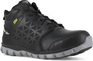 Reebok Men's Rb4143 Sublite Cushion Work Safety Alloy Toe Athletic Mid Cut Boot Black Industrial & Construction