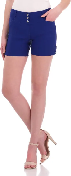 Rekucci Women's Ease into Comfort Stretchable Pull-On 5 inch Slimming Tab Short