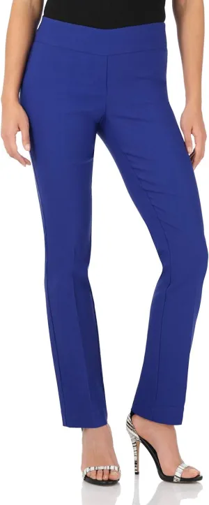 Rekucci Women's Ease Into Comfort Stretchy Straight Leg Office Pant with Tummy Control